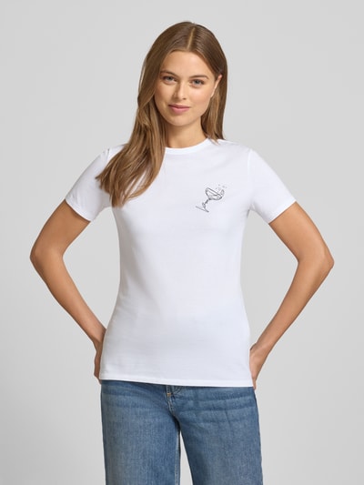 BOSS Orange Regular fit T-shirt van puur katoen, model 'ELOGO' Wit - 4