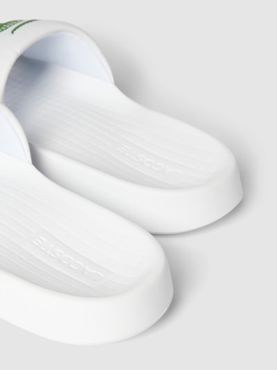 Lacoste Sandalette mit Label-Print Modell 'Croco 1.0' Weiss 2