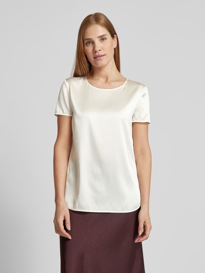 MaxMara Leisure Regular Fit Blusenshirt mit Rundhalsausschnitt Modell 'CORTONA' Offwhite 4