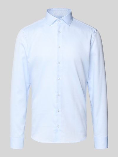 SEIDENSTICKER Slim fit zakelijk overhemd van katoen met kentkraag Bleu - 2