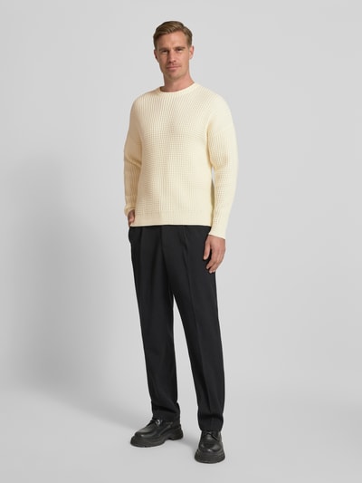 DRYKORN Strickpullover mit Strukturmuster Modell 'Neelio' Offwhite 1