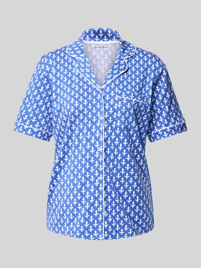 Christian Berg Woman Pyjama-Oberteil mit Knopfleiste Blau 1