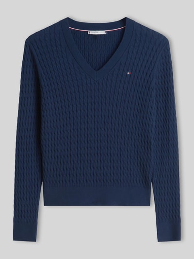 Tommy Hilfiger Regular Fit Pullover aus reiner Baumwolle Marine 2