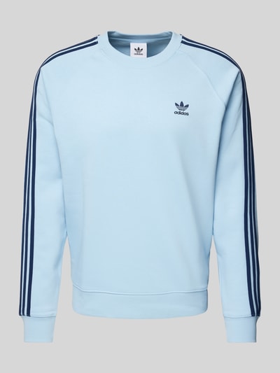 adidas Originals Sweatshirt mit gerippten Abschlüssen Hellblau 1