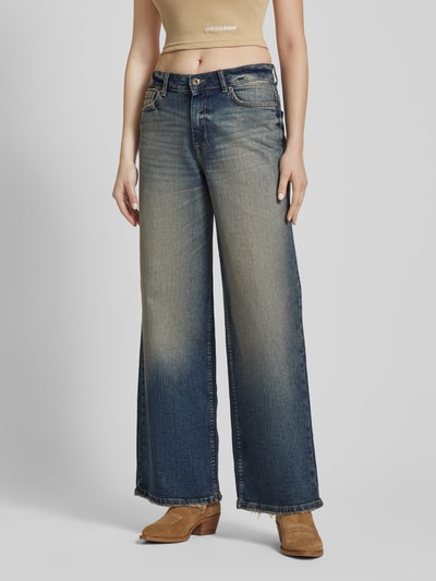 Only Jeans mit weitem Bein im Used-Look Modell 'MADISON' Jeansblau 4