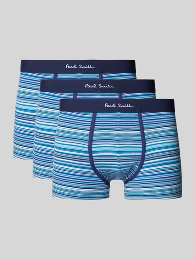 PAUL SMITH Trunks mit elastischem Logo-Bund im 3er-Pack Marine 1