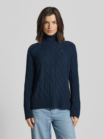 Tommy Hilfiger Golf o kroju relaxed fit z czystej wełny Granatowy 4