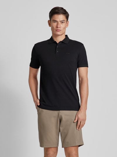 BOSS Green Regular Fit Poloshirt mit Label-Stitching Modell 'PADDY' Black 4