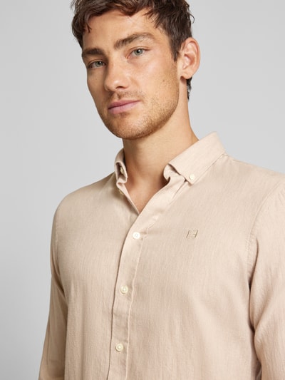 Casual Friday Regular Fit Freizeithemd mit Button-Down-Kragen Modell 'Anton' Camel Melange 3