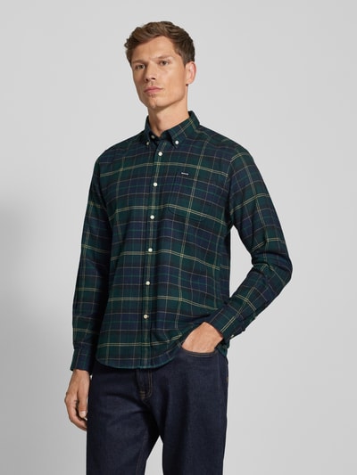 Barbour Koszula casualowa o kroju regular fit z kołnierzykiem typu button down model ‘Kyeloch’ Zielony 4