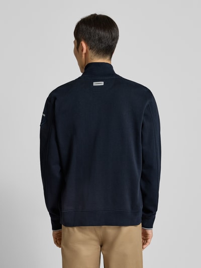 Blauer Usa Sweatjack met opstaande kraag en labelstitching, model 'CITY' Marineblauw - 5