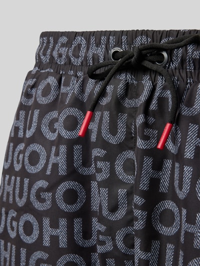 HUGO Zwembroek met elastische band, model 'TORTUGA' Zwart - 2