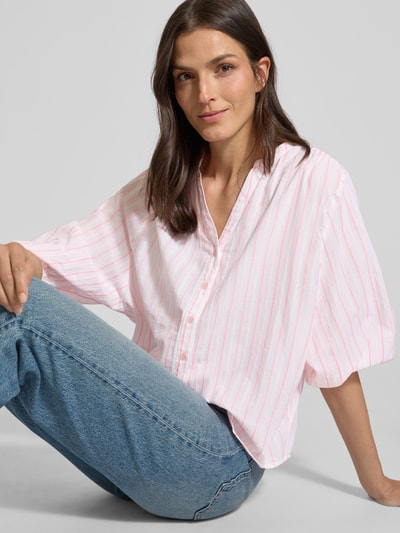 Emily Van den Bergh Regular fit overhemdblouse met 3/4-mouwen Rosé - 3