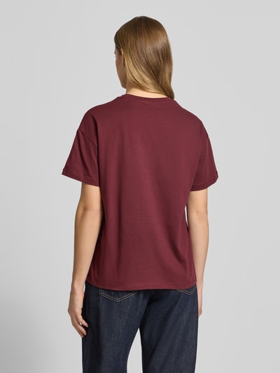 Marc O'Polo DENIM Regular Fit T-Shirt aus reiner Baumwolle Bordeaux 5
