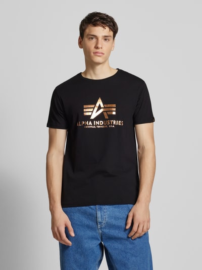 Alpha Industries T-Shirt mit Label-Print Black 4