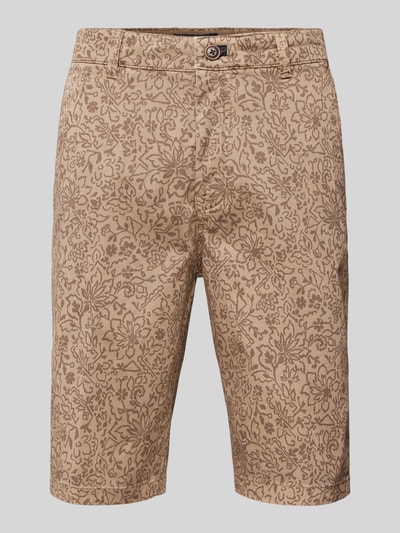 JOOP! Jeans Regular fit bermuda met all-over print, model 'Rudo' Middengrijs - 2