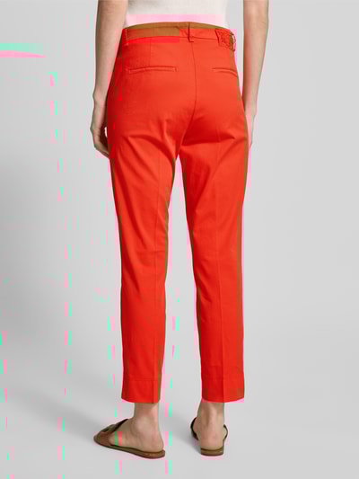 Cambio Spodnie materiałowe o kroju skinny fit w kant model ‘STELLA’ Czerwony 5