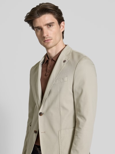 JOOP! Collection Slim Fit 2-Knopf-Sakko mit Reverskragen Modell 'Hoverest' Beige 3
