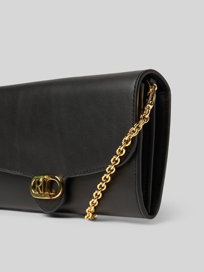 Lauren Ralph Lauren Torba skórzana na ramię z aplikacją z logo model ‘ADAIR’ Czarny 3