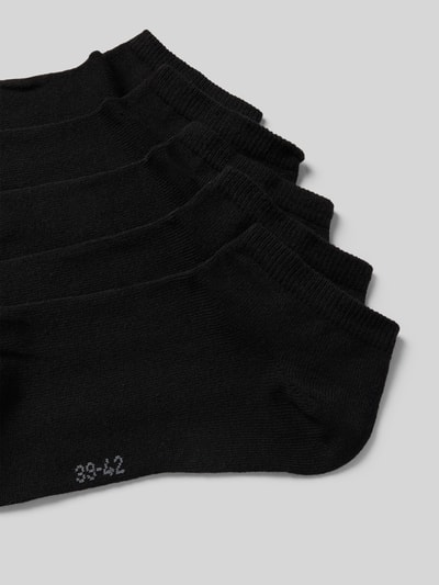 camano Sneakersokken met ribboordjes in een set van 5 paar Zwart - 2