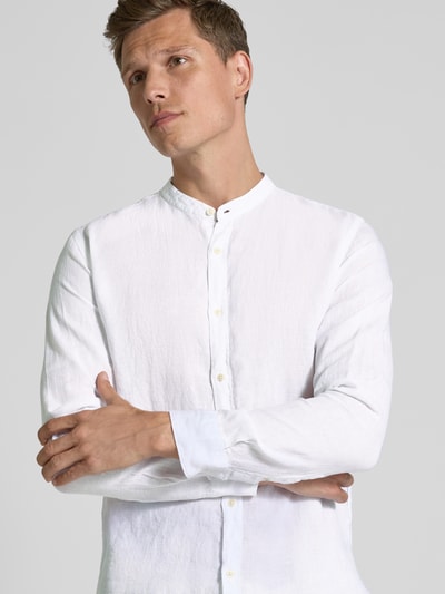 FIL NOIR Regular fit zakelijk overhemd met opstaande kraag, model 'ANCONA' Wit - 3