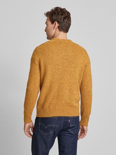 Fynch-Hatton Strickpullover aus Woll-Mix mit Rundhalsausschnitt Senf 5