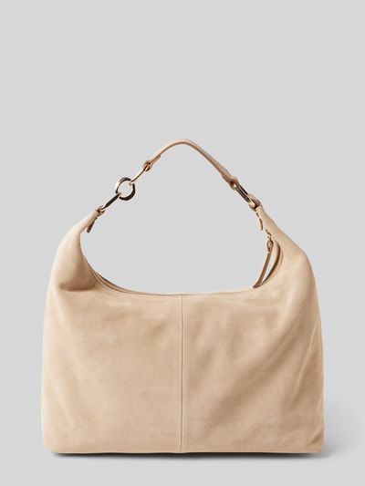 Marc O'Polo Crossbody Bag aus weichem Velours-Rindsleder mit Label-Prägung Sand 4