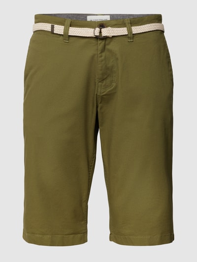 Tom Tailor Regular Fit Shorts mit Logo-Detail Oliv 2