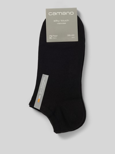 camano Sneakersocken im 2er-Pack Modell 'SILKY' Black 3