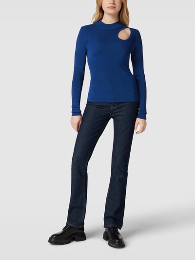 Copenhagen Muse Gebreide pullover met cut-out, model 'NATACHA' Koningsblauw - 1