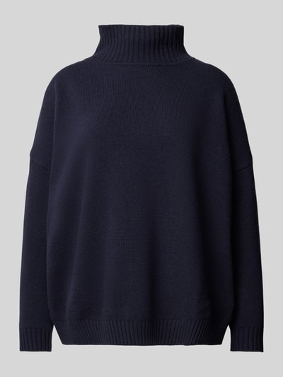 Weekend Max Mara Gebreide pullover met opstaande kraag, model 'BORGIA' Marineblauw - 1