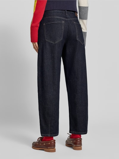 CAMBIO Barrel Fit Jeans aus Baumwoll-Mix Modell 'ELIN' Dunkelblau 5