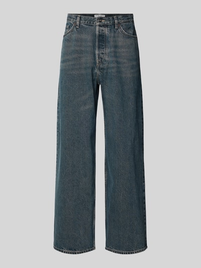Produktfoto, Jeans im Used-Look Modell 'Type 3' von Wood Wood, Reine Baumwolle, Relaxed-Fit, blaue Waschung, strukturierte Oberfläche, Herren