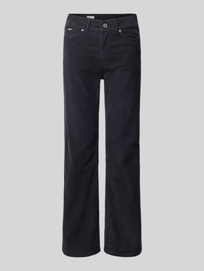 Pepe Jeans Regular fit corduroy broek in 5-pocketmodel, model 'WILLA' Zwart - 1