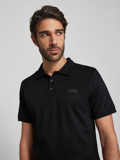 Karl Lagerfeld Poloshirt mit Logo-Print Black 3