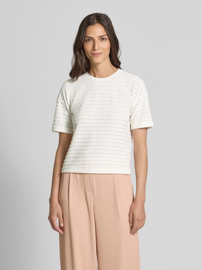 Jake*s Collection T-Shirt mit Rundhalsausschnitt Beige 4