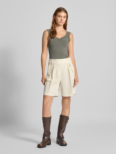 Pieces Slim fit tanktop van viscosemix, model 'BARBERA' Middengrijs - 1