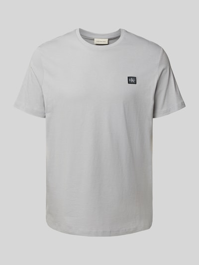 Calvin Klein Jeans T-Shirt mit Label-Patch Hellgrau 2