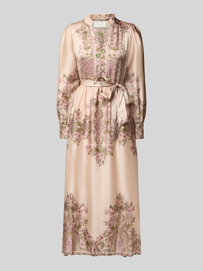 Neo Noir Midikleid mit Paisley-Muster Modell 'Nova' Rose 2