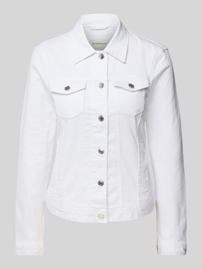 Tom Tailor Regular Fit Jeansjacke aus Baumwoll-Mix Weiss 2