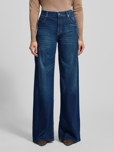 CAMBIO Wide fit Jeans in 5-pocketmodel Model 'PALAZZO PATCH' Blauw - 4