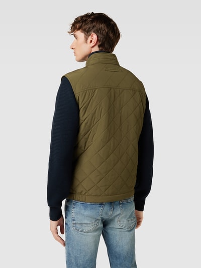 Gant Gilet met labelstitching Olijfgroen - 5