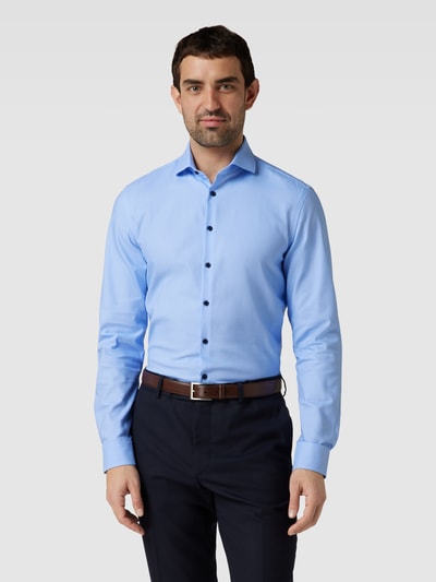 Jake*s Slim Fit Business-Hemd mit Strukturmuster Bleu 4