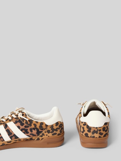 Productfoto, Sneaker uit leer-mix model 'Verdict' van Steve Madden, afgeronde vorm, vetersluiting, gestructureerde zool, luipaardprint, hakhoogte 3 cm, schachthoogte 7 cm, schachtwijdte 8 cm