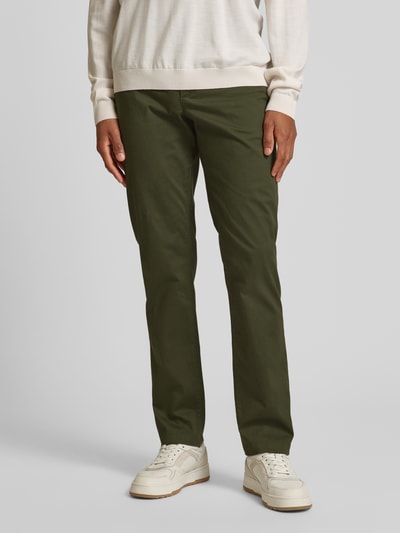 Tommy Hilfiger Straight Leg Chino mit Strukturmuster Modell 'DENTON' Oliv 4