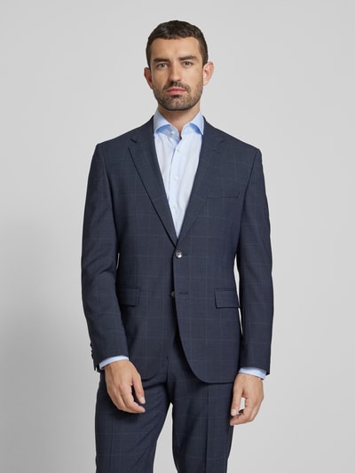 BOSS Regular fit colbert met reverskraag, model 'Jasper' Marineblauw - 4