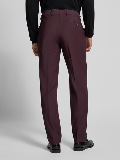 Pierre Cardin Pantalon van scheerwolmix, model 'Ryan' Bordeaux - 5