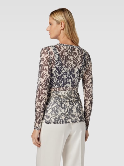 Soyaconcept Shirt met lange mouwen en all-over motief, model 'Alda' Zwart - 5