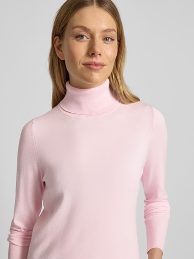 Christian Berg Woman Strickpullover mit gerippten Abschlüssen Hellrosa 3