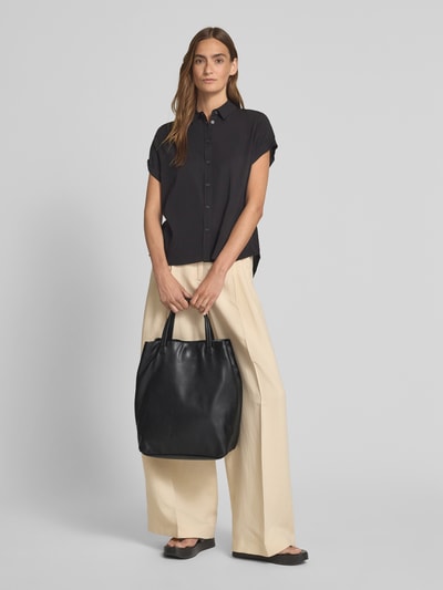 LIEBESKIND BERLIN Lederhandtasche mit Label-Detail Modell 'Hera' Black 1